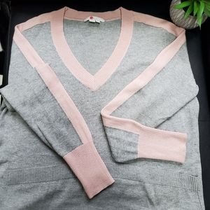 Boden Violet Sweater Grey and pink M